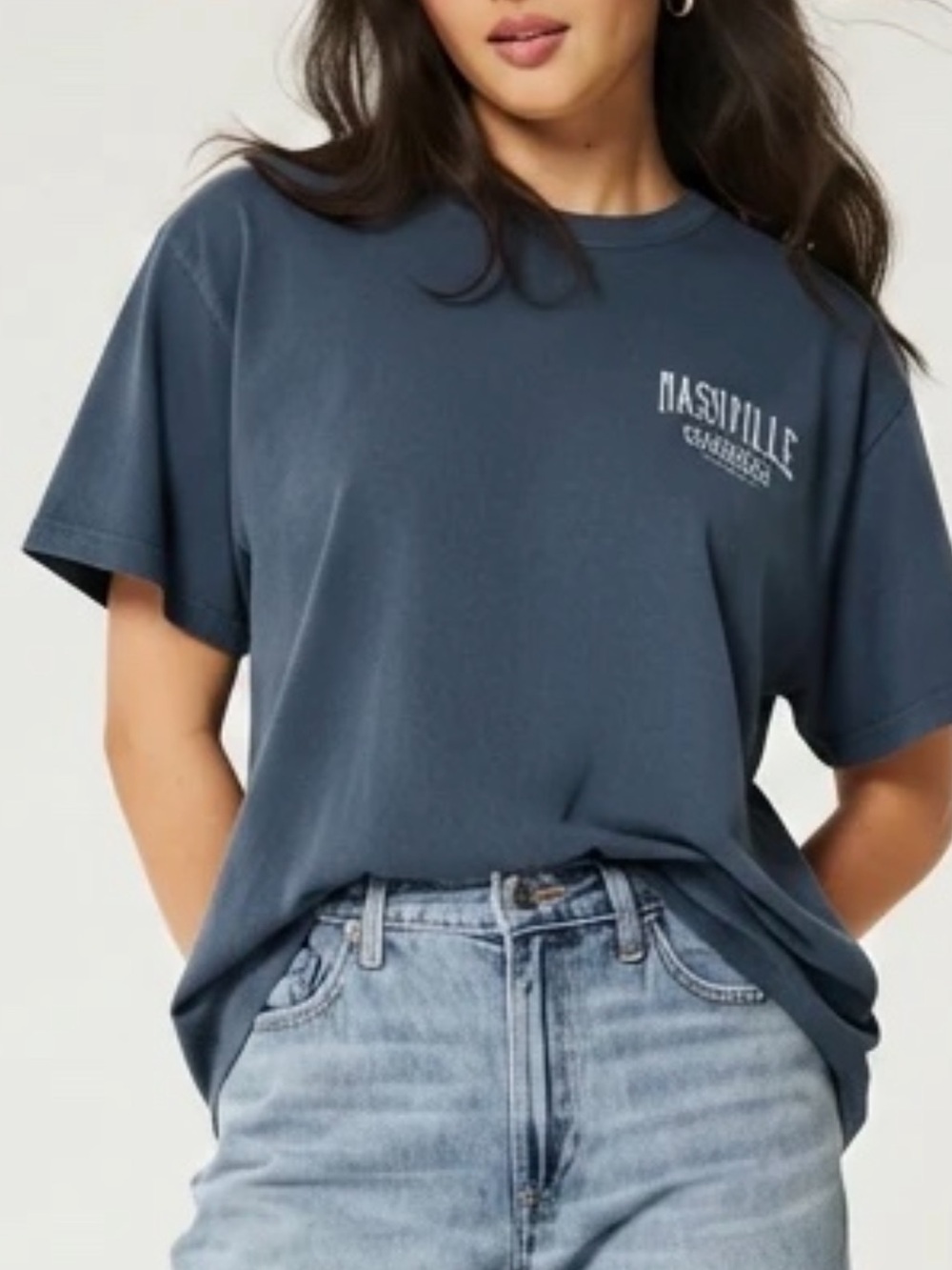 Port & Company Nashville Tennesee Navy Blue Music City T-Shirt